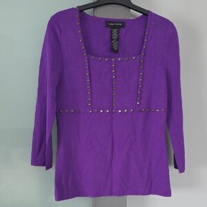 Cable & Gauge Women's Size S Beaded Sweater